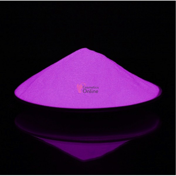 Pudra fosforescenta pentru Gel UV sau Acril 04 Roz -> Mov